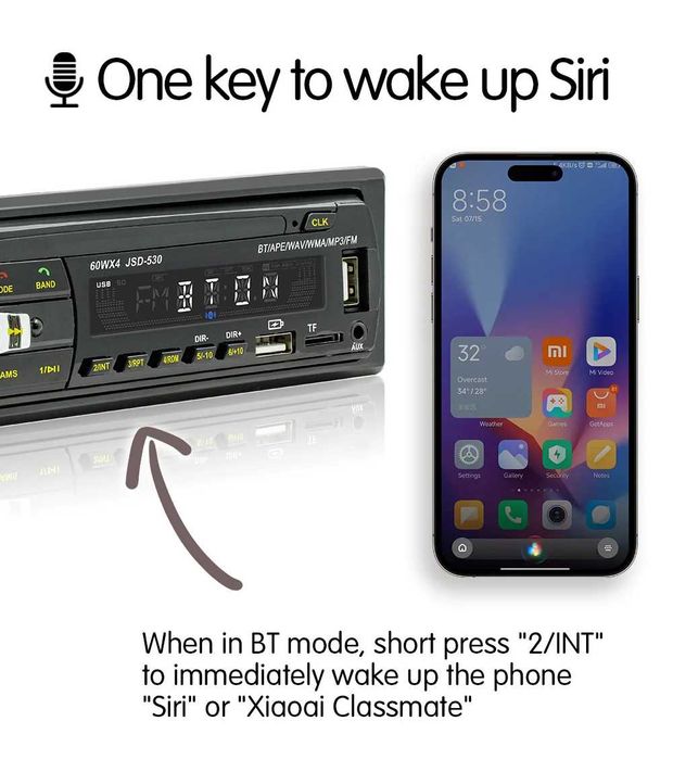 RADIO Led,BLUETOOTH Digital  60W X 4