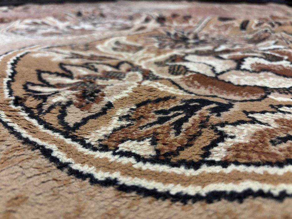 Ковер, палас 3х2.2 м, светло-коричневый, с узорами, большой в комнату