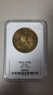 Moneta próbna 5€ (euro) Jan Paweł II - Gniezno