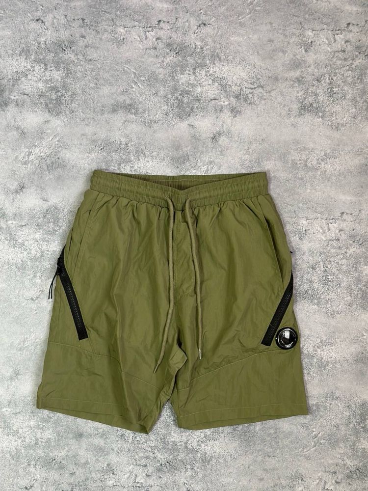 Чорні Зелені Нейлонові шорти cp company сіпі компані з лінзою s m l xl