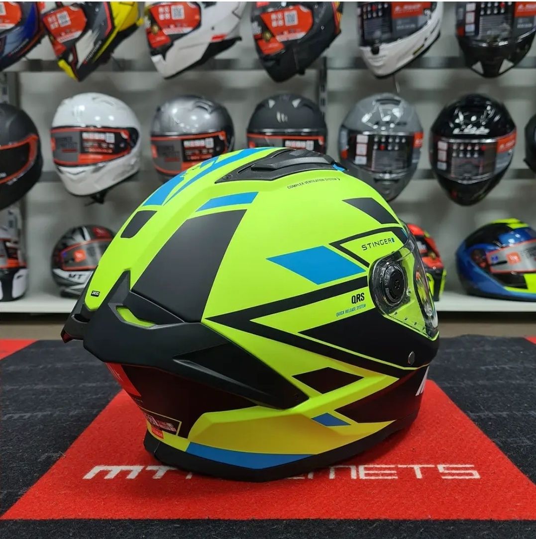MT Stinger 2 Zivze C3 Matt Yellow/ МОТОШЛЕМ 2024/ МОТО ШЛЕМ MT HELMETS