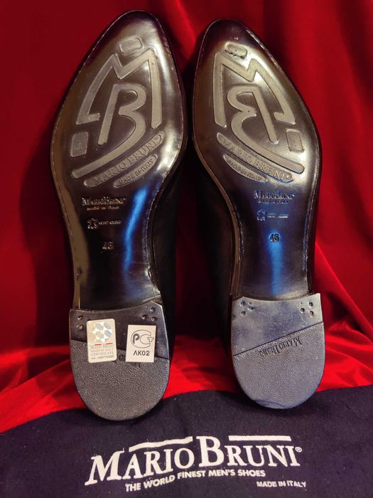 Туфлі чоловічі 46 р-р чорні ,класичні  монки ,Mario Bruni.  Італія.