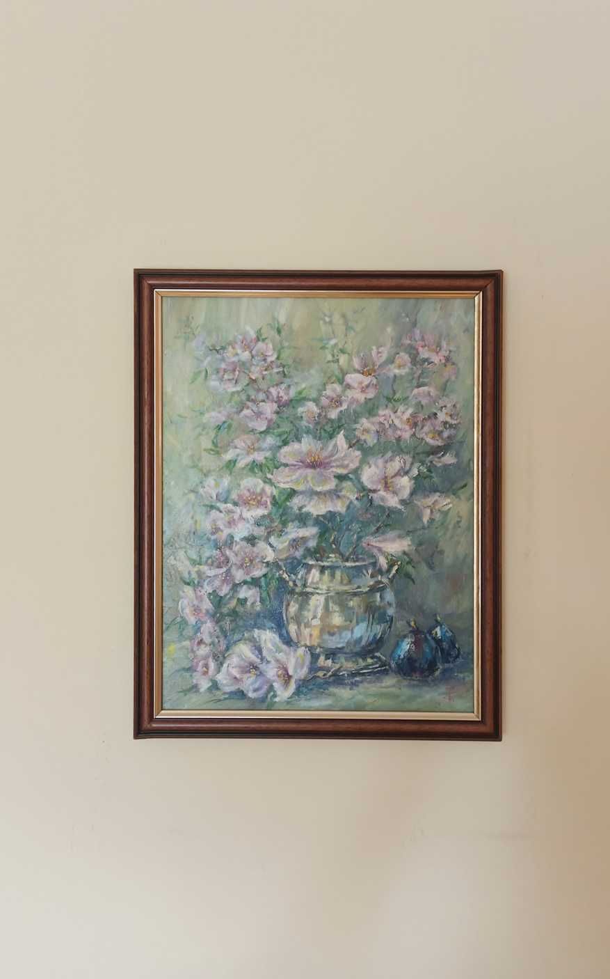 Obraz prezent do ślubu farbami olejnymi na płótnie 30x40