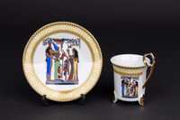 Kolekcjonerska filiżanka na trzech nóżkach Fine Porcelain Egipt