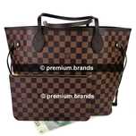 Torebka Louis Vuitton Neverfull MM canvas Damier Ebene/skóra naturalna
