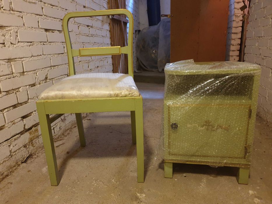 Meble lite drewno, komplet, Szwecja, lata 50te, vintage, retro styl