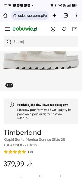 Timberland klapki damskie rozm.40