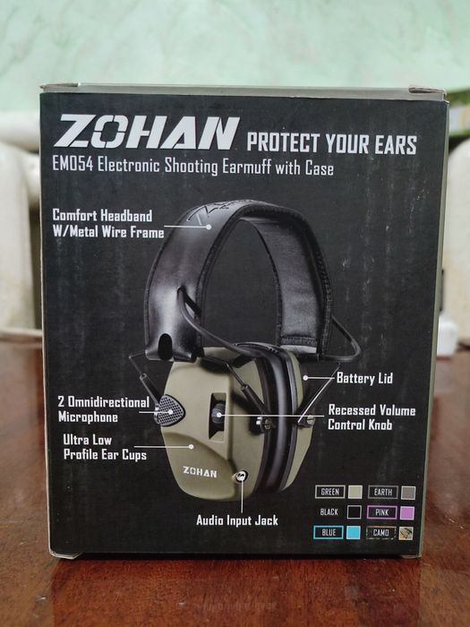 Навушники активні шумоподавлюючі захисні ZOHAN(ОРИГІНАЛ)вхід для рації