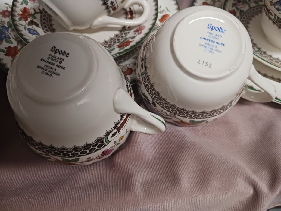 Spode angielski 12 osob serwis kawowy chińskie róże