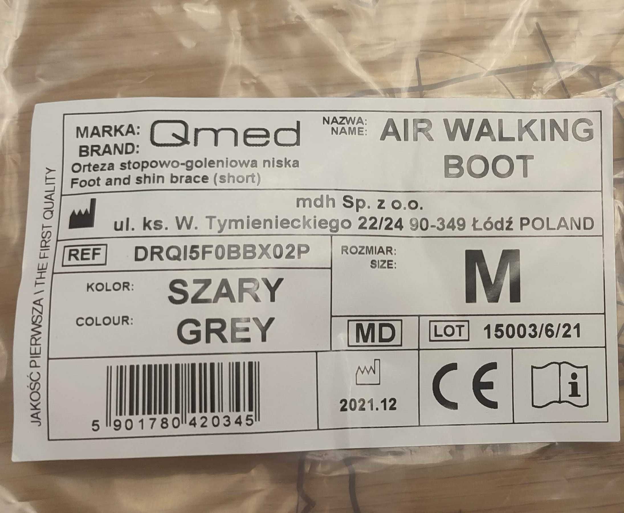Qmed Air Walking Boot WALKER stabilizator pneumatyczny orteza rozm M