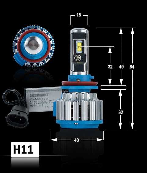 Kit Led H7 H1 H4 H3 H11 6000K branco 7000lm 70W