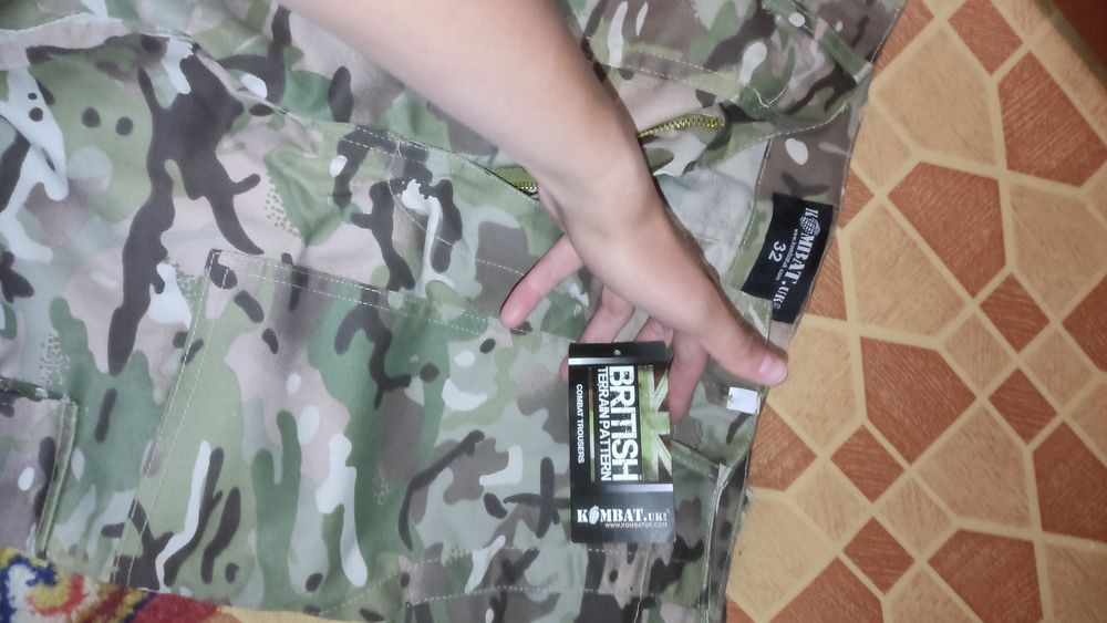 Штаны Комбат, BRITISH, 32 размер Военная форма, камуфляж