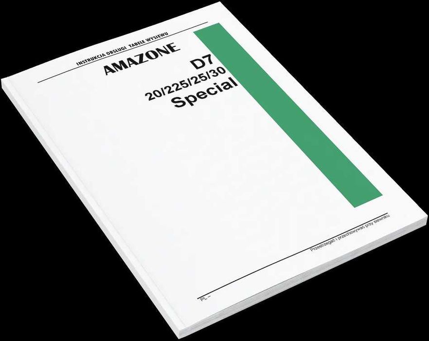 Tabele wysiewu siewnik Amazone D7 Special