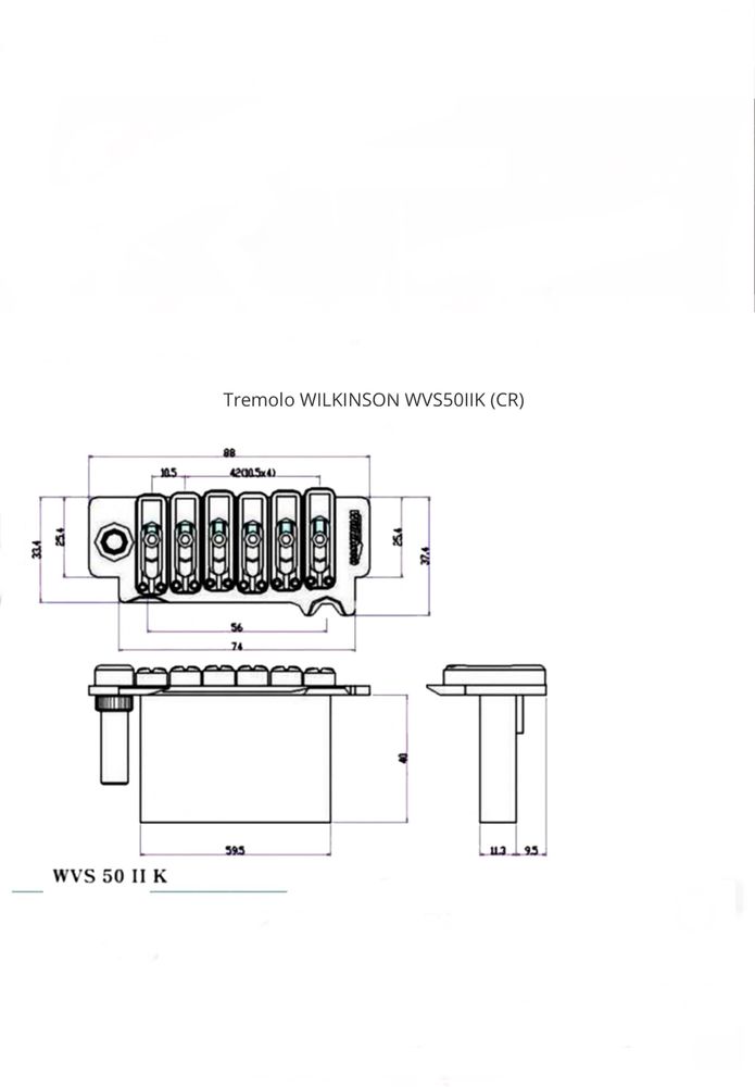 Nowy mostek tremolo WILKINSON WVS50IIK (CR)
