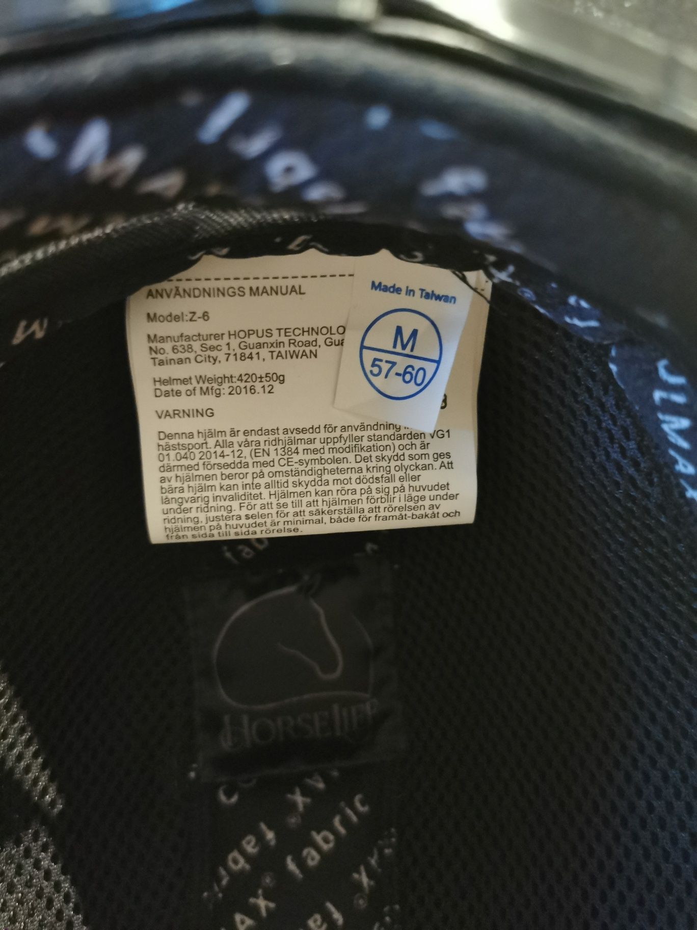 Kask do jazdy konnej Horse Life rozmiar 57 60 m