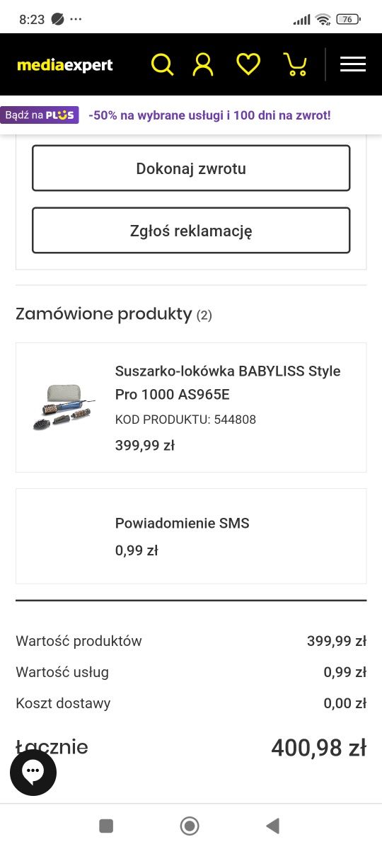 Suszarko-lokowka BaByliss Style Pro 1000