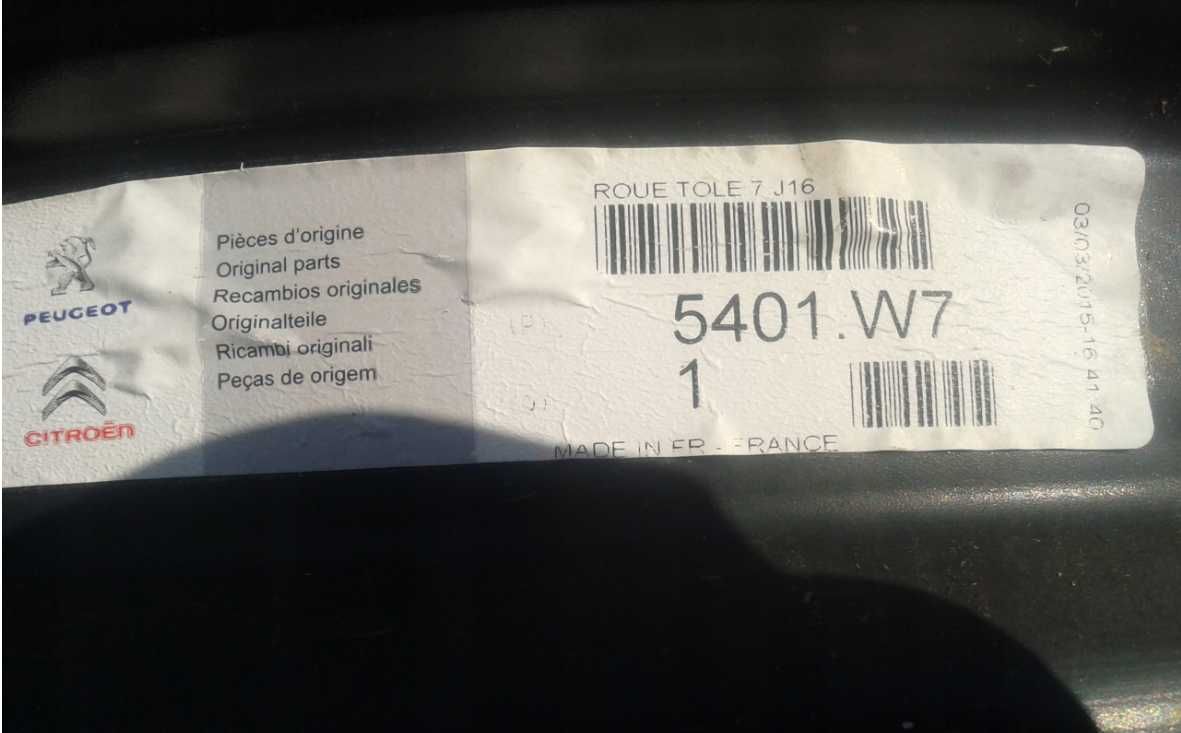 oryginalne felgi peugeot 308  508  407 7 j et47 16   R 16