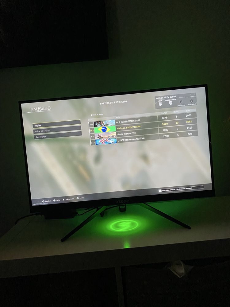 Monitor Ozone DSP27 27 “QHD IPS 144Hz (FreeSync/G-SYNC) -Como novo