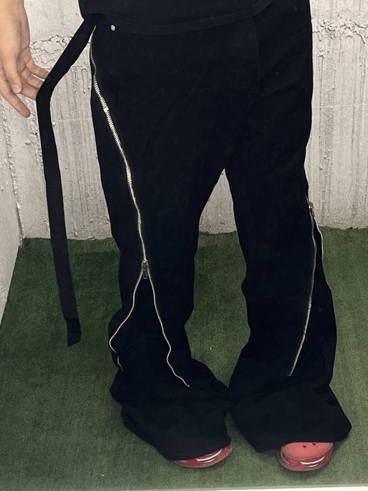 Rick Owens DRKSHDW BolanBanana Zip pants flare клеш замки кльош