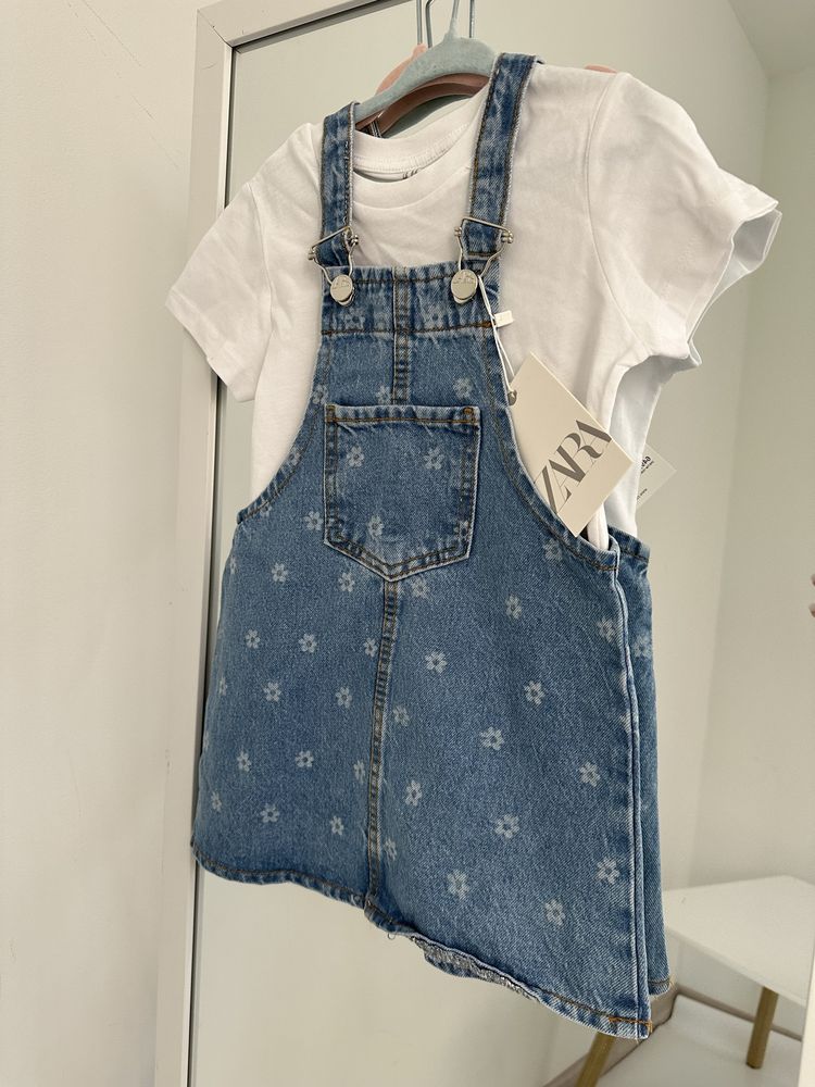 Новий джинсовий сарафан Zara + футболка H&M Розмір :98