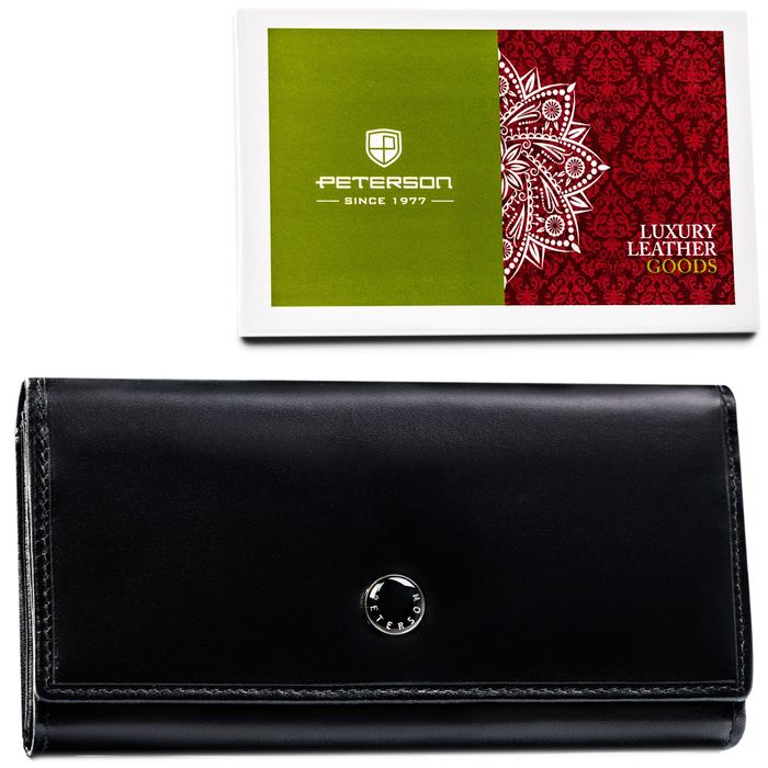 portfel damski skórzany ptn d03-ngv-7544 black