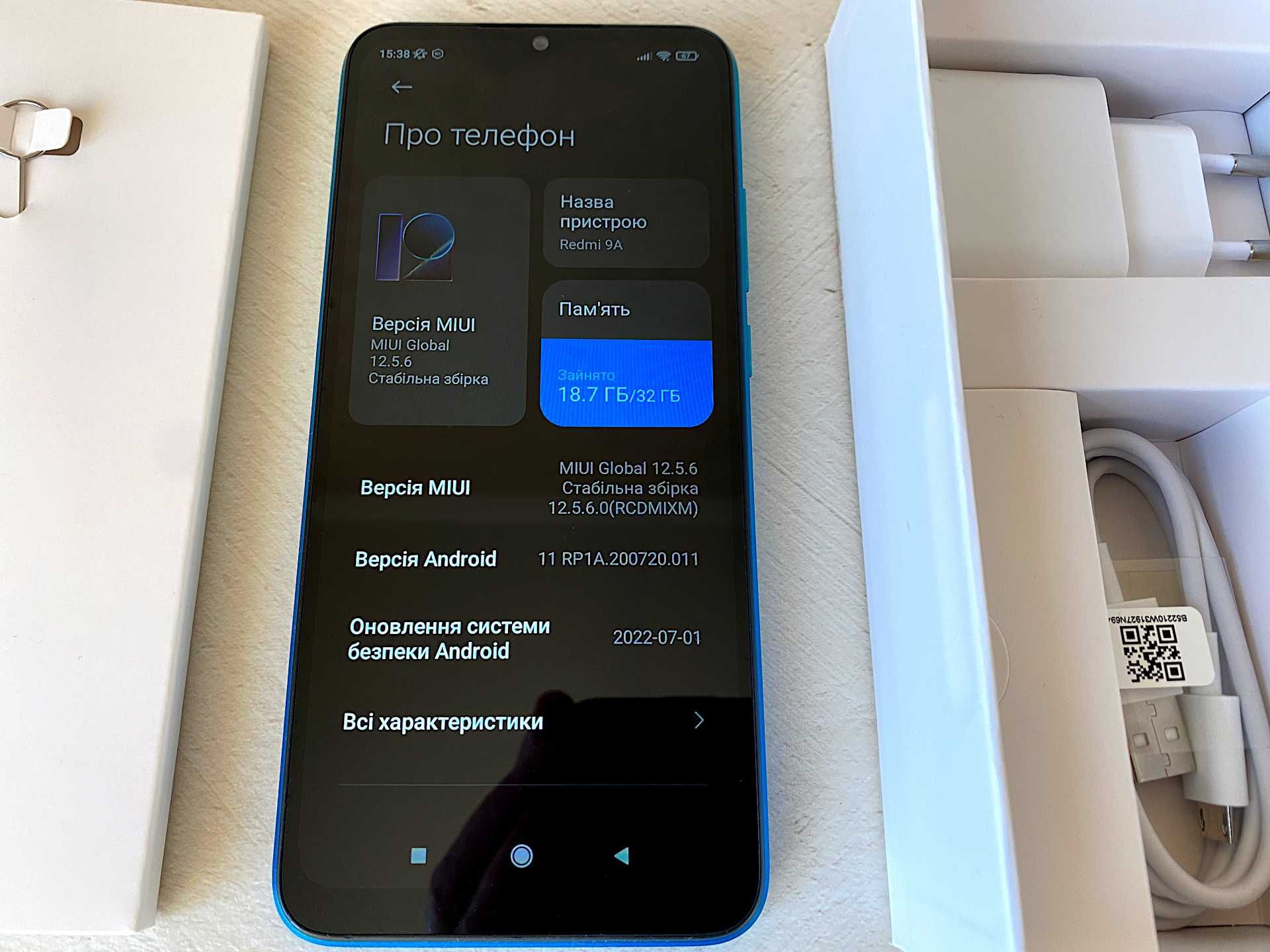 Смартфон Xiaomi Redmi 9A 2/32GB Aurora Green, стан нового, комплект