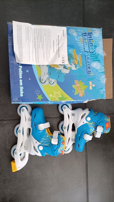 Patins em Linha Azul Tamanho 27/30 Marca TOYS "R" US - NUNCA USADOS!!!