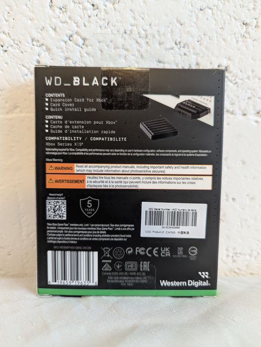 SSD накопичувач WD Black 1 TB C50 for Xbox + Безкоштовна доставка!