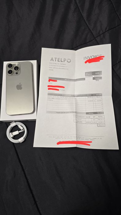 Iphone 15 Pro Max 256GB Titânio Natural novo 100% de bateria