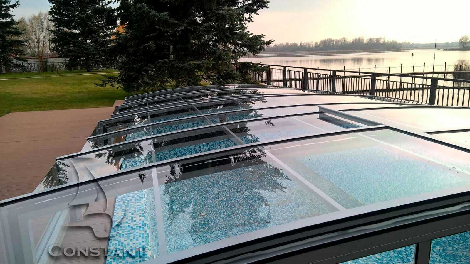 Nowoczesne Zadaszenie basenowe wymiary 7.4x3.4m z Montażem INSTAL-POOL