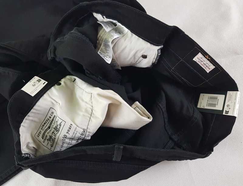 Męskie jeansy Levi's 512 - Big&Tall czarne nowe oryg. Levisy - W50/L34