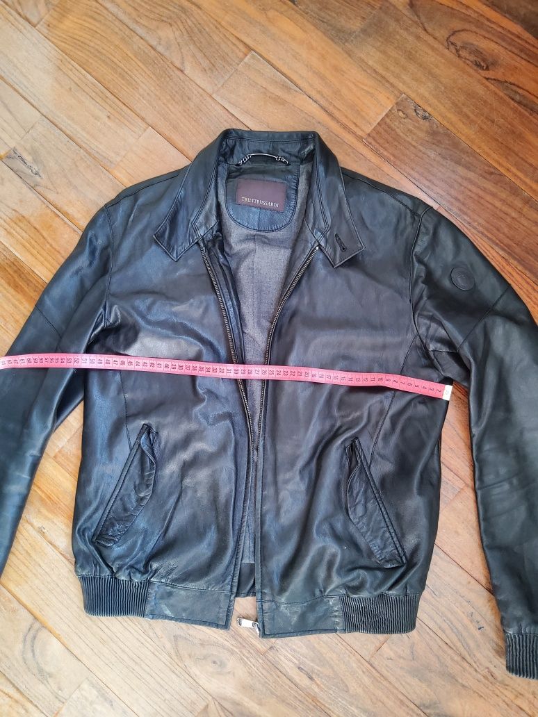 Куртка кожаная TRUSSARDI размер 50R