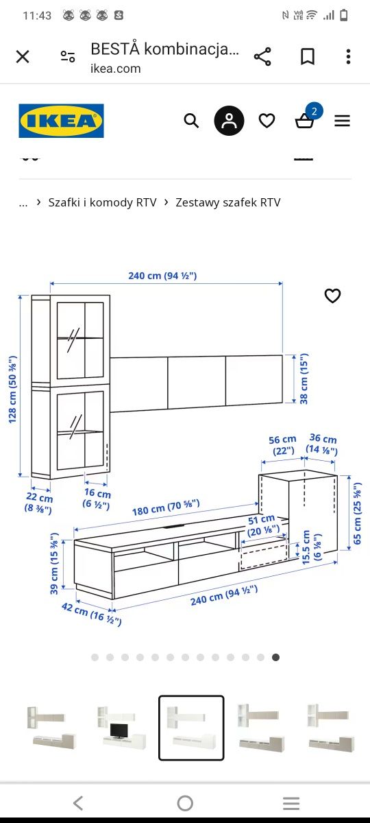 Zestaw mebli Ikea besta