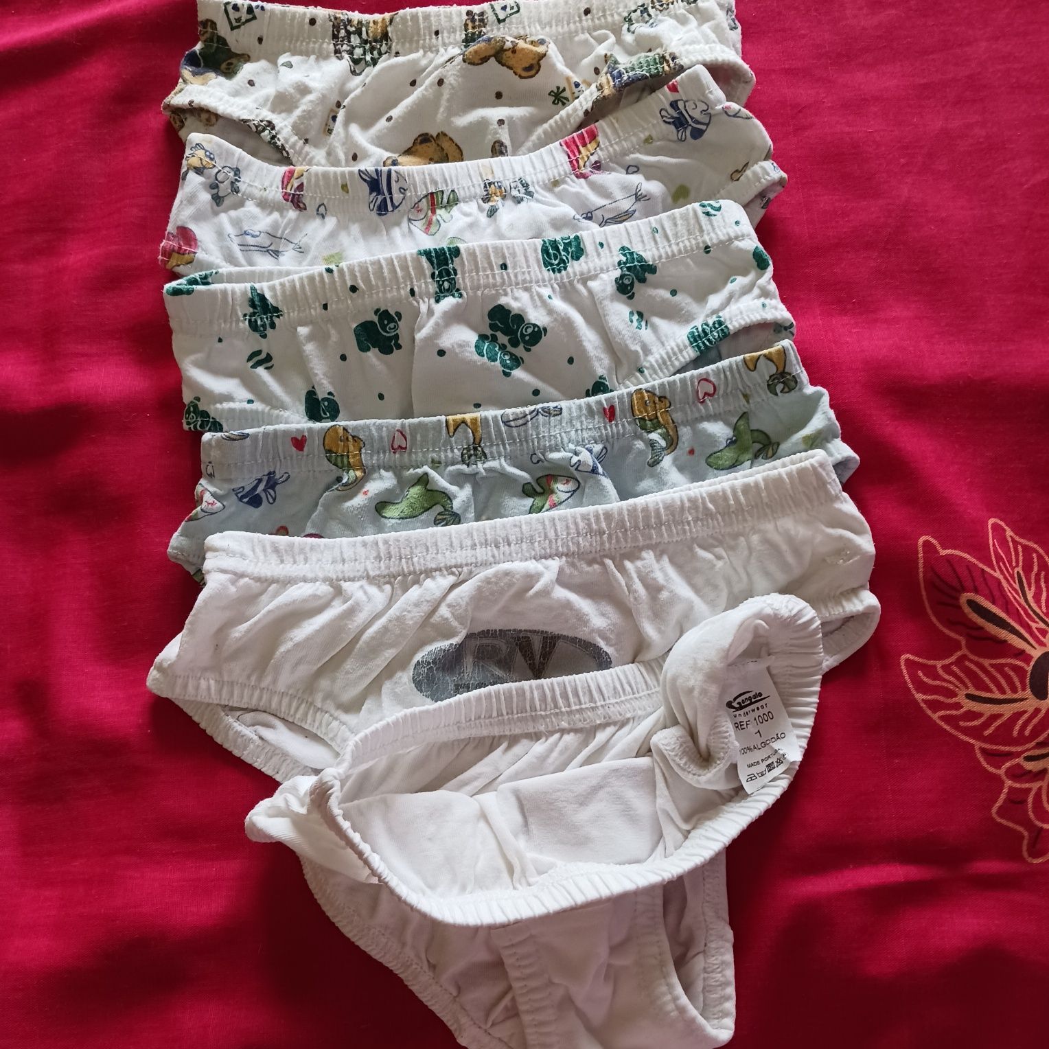 Lote de 6 cuecas para menino. Tamanho 1.
