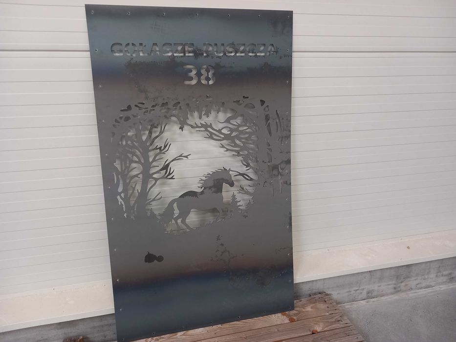 Ogrodzenie panel nietypowa balustrada z motywem konia wizualizacja