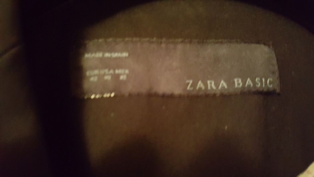 czarny elegancki żakiet Zara basic, roz 40-42