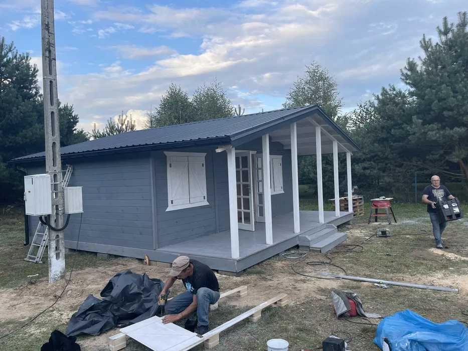 Domek konstrukcji szkieletowej 7000x5000 + Taras 7000x2000 PRODUCENT