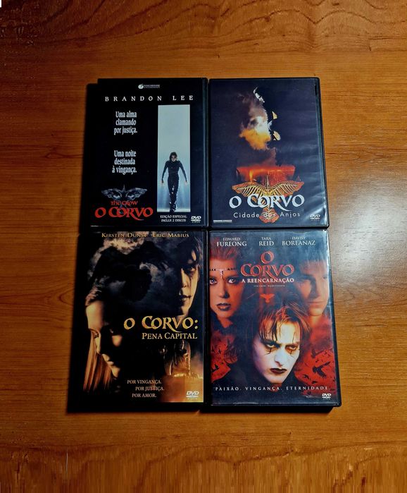 Saga O CORVO Brandon Lee/Cidade Anjos/Pena Capital/Reencarnação 5dvds