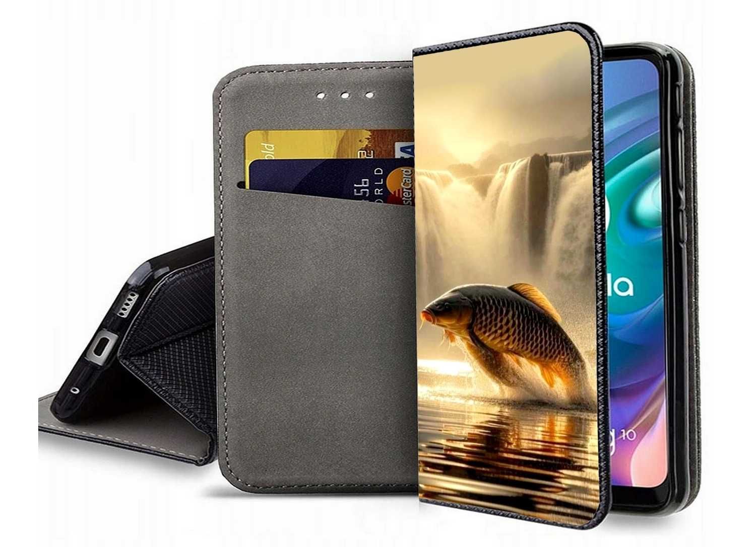 Etui zamykane karp z karpiem iPhone Samsung Huawei Xiaomi Motorola