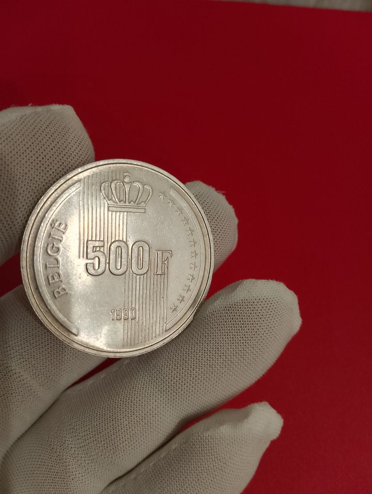 500 франків Бельгія монета срібло.