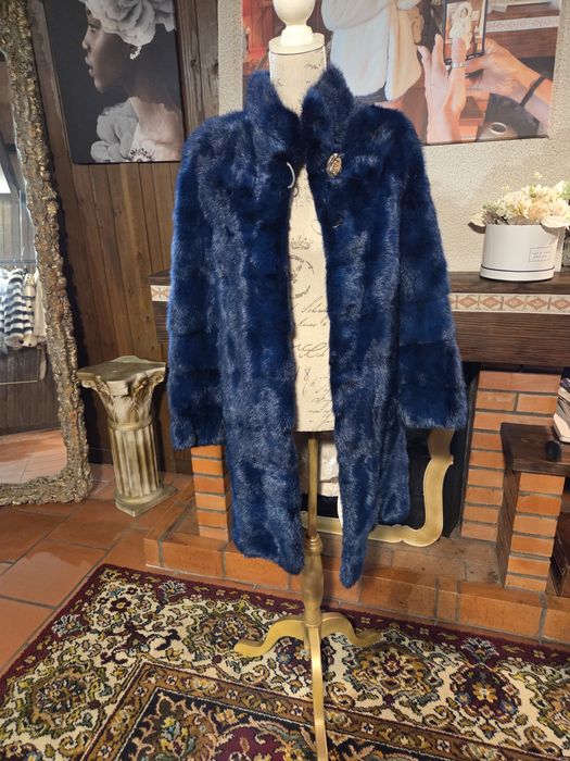 Casaco  azul em vison