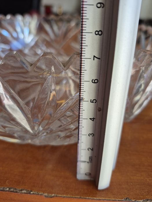 Duza stara  misa kryształowy 24 cm