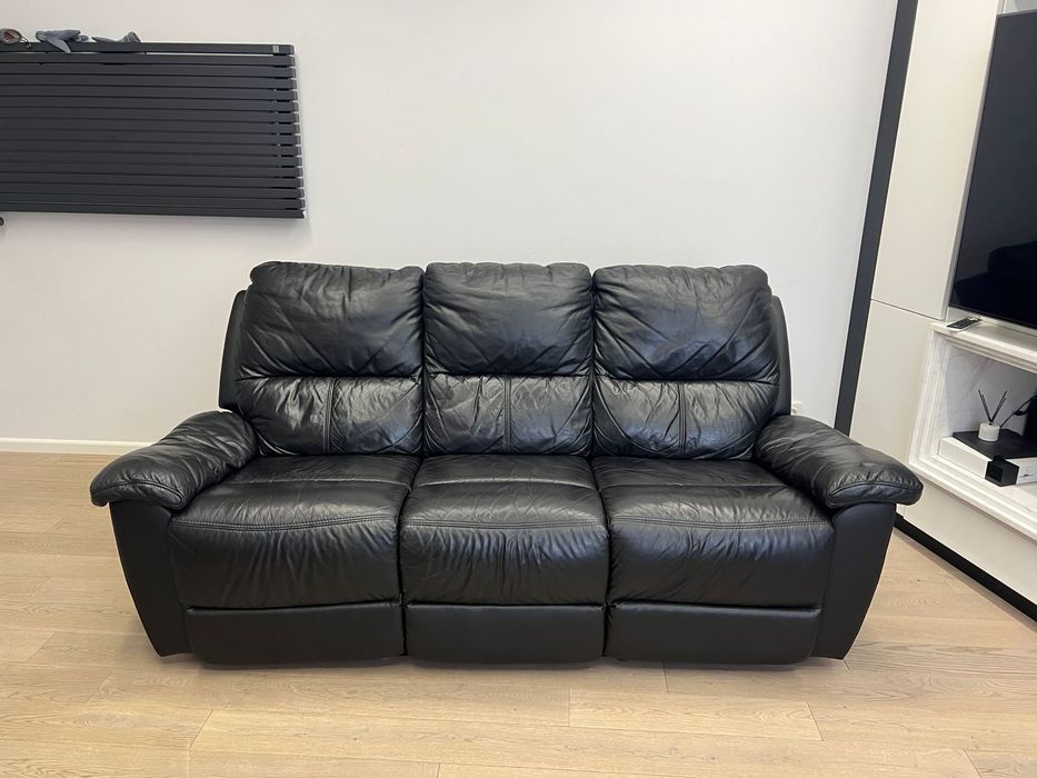 Sofa skórzana z funcja relaks plus fotel