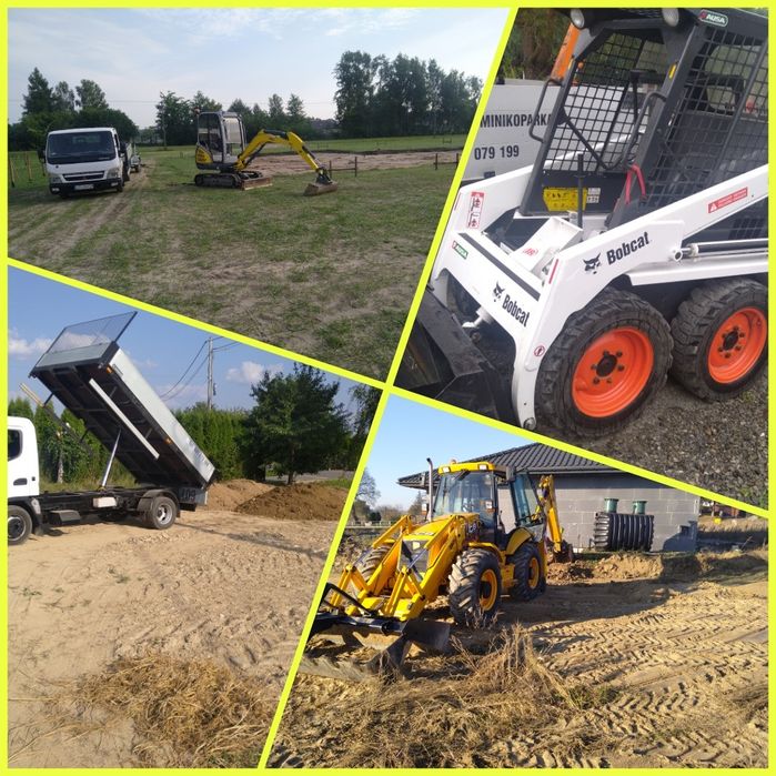 Usługi minikoparka koparka koparko-ładowarka mini ładowarka wywrotką