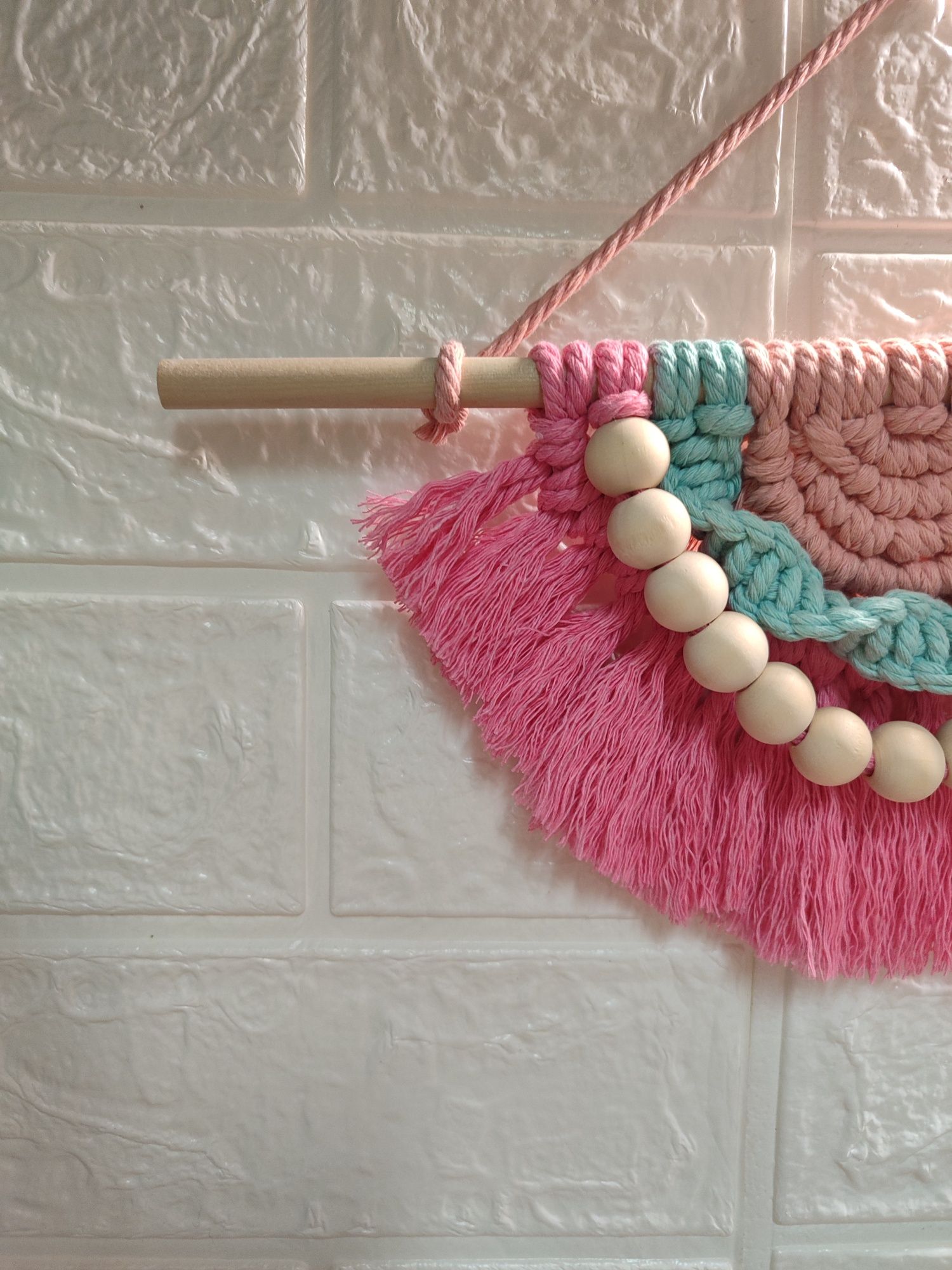 Painel decorativo infantil macramé