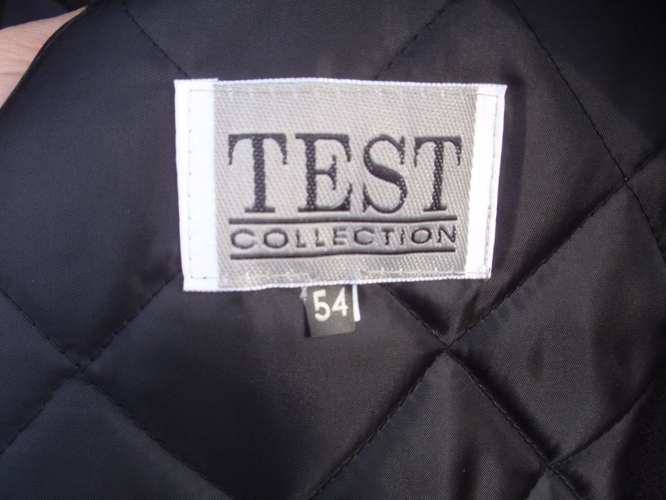 Płaszcz męski wełna kaszmir L/XL ocieplany czarny elegancki