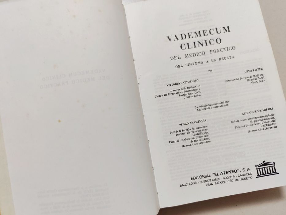 Livro de Medicina: Vademecum Clinico - Del sintoma a la receta