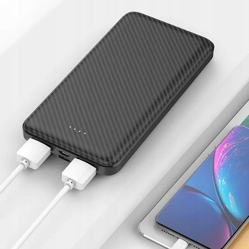 Powerbank 10000 mAh 2x USB + USB MICRO USB TYP-C 10W Prezent na Święta