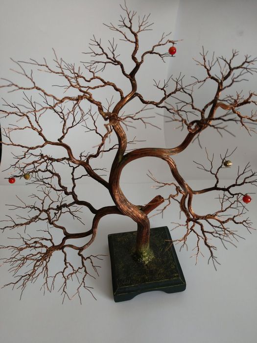 Подарункове сувенірне дерево с мідної проволки