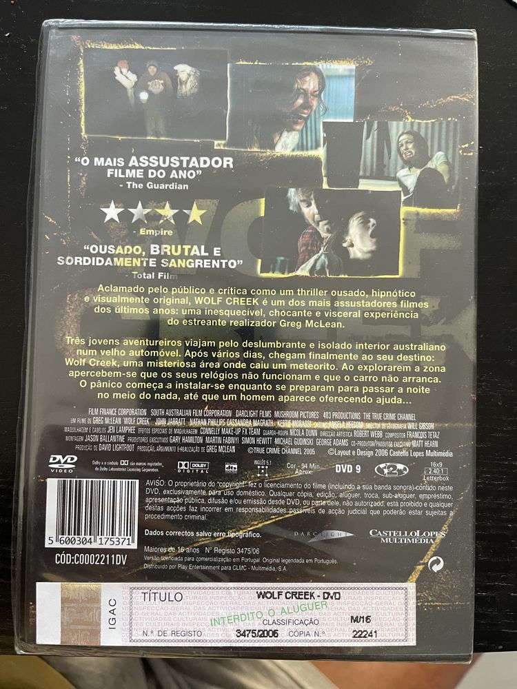 DVD Original - Wolf creek - Direção de Robert Rodriguez